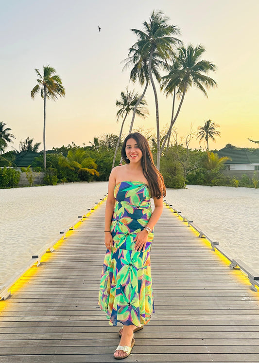 Neon Print Tube Dress