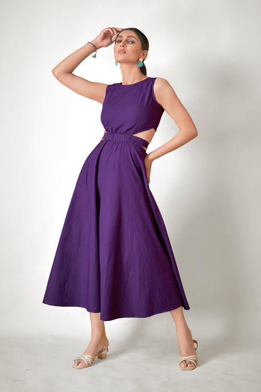 Cotton Back Bow Detailed Dress